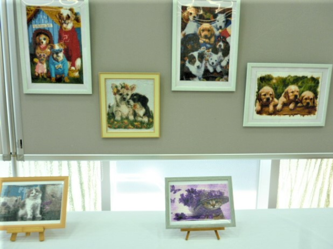 大坪支店のダイヤモンドアート展