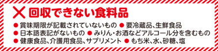 回収できない食料品