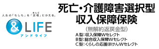 画像：＆LIFE　死亡・介護障害選択型収入保障保険