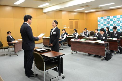 内定式の様子